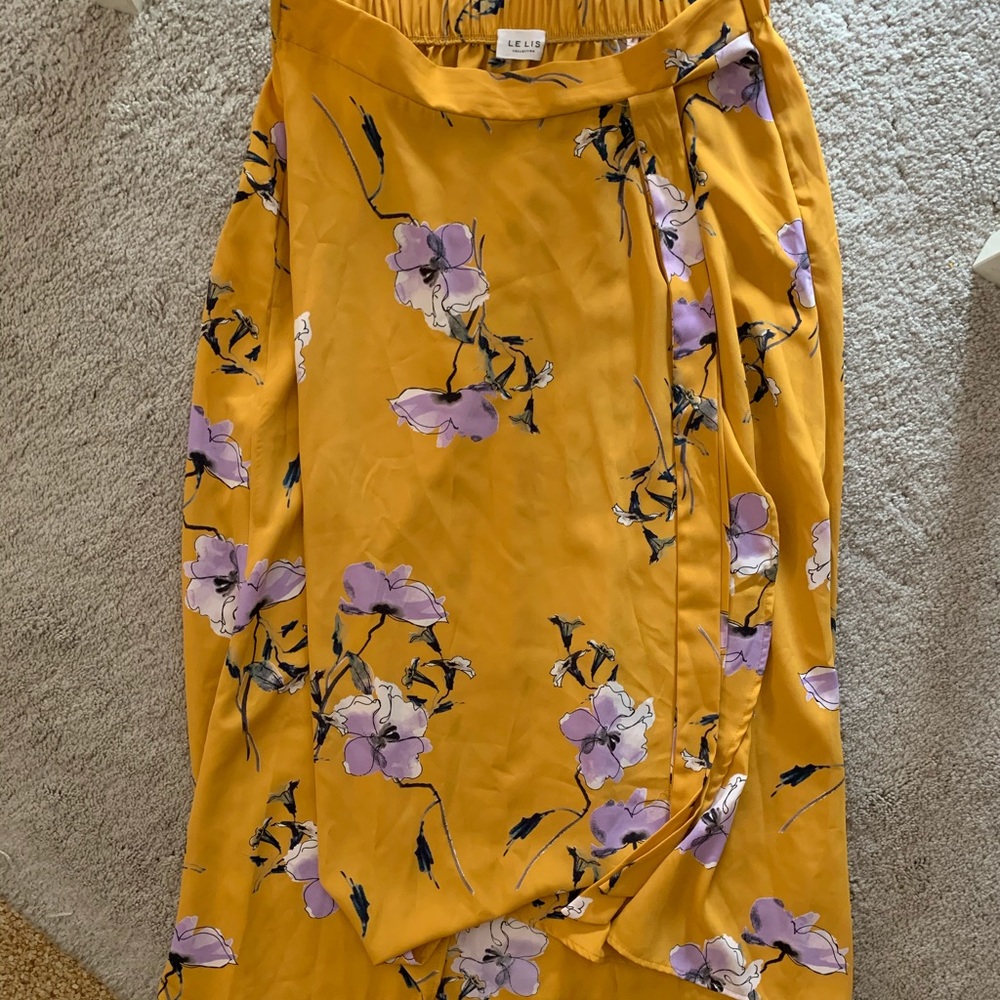 Floral high low skirt